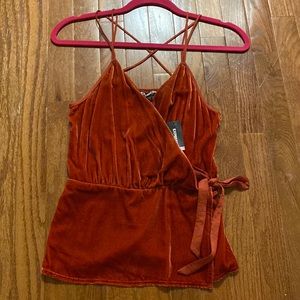 New velvet wrap tank